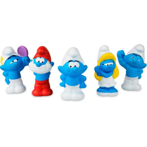 Boneco E Personagem Smurfs 6cm C/5 Little Figs