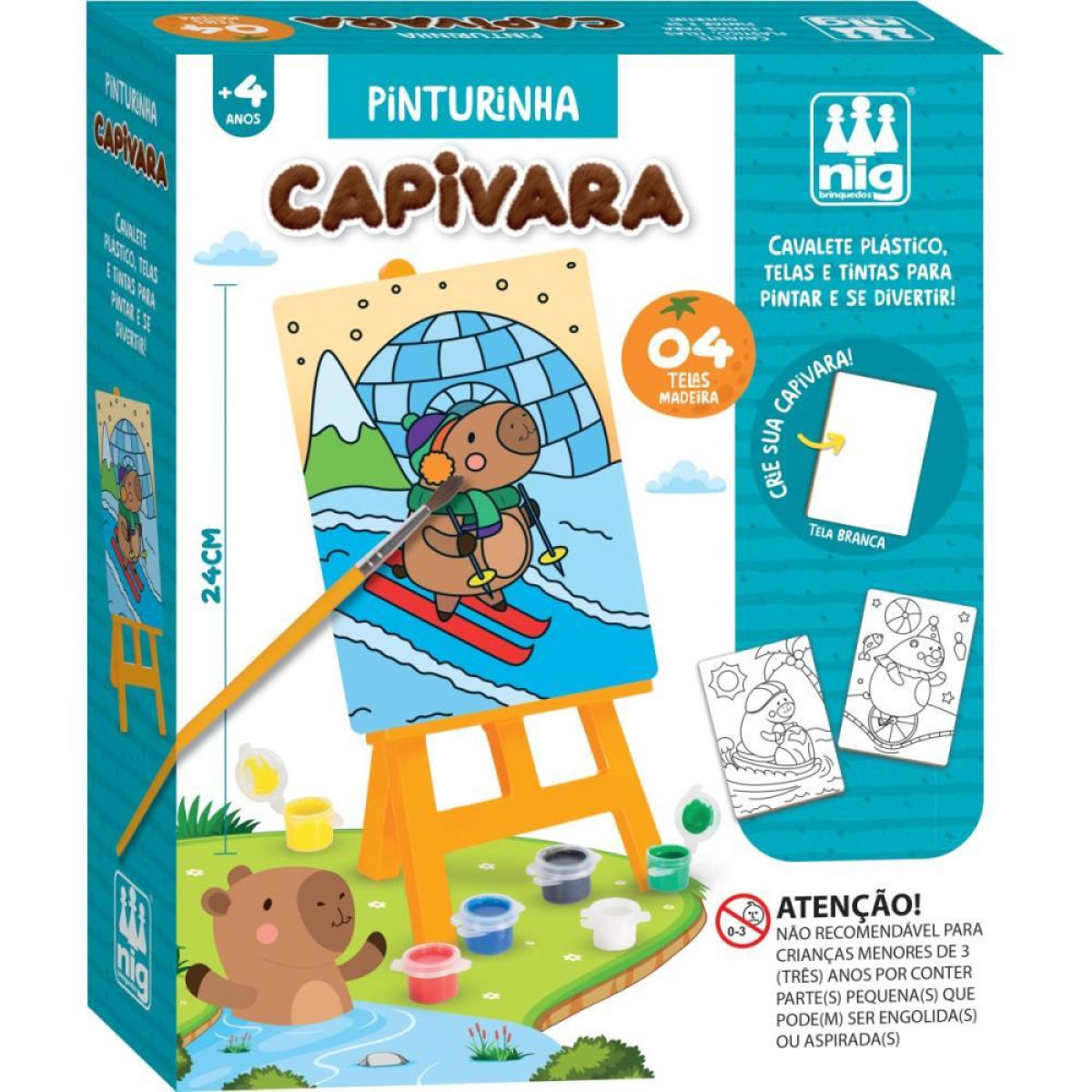 Brinquedo Para Colorir Kit Pinturinha Capivara-123404-22712