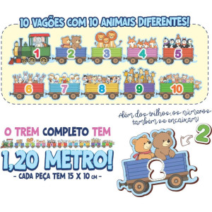 Quebra-cabeca Educativo Trenzinho Numeros 20pcs Madeir-119679-40187
