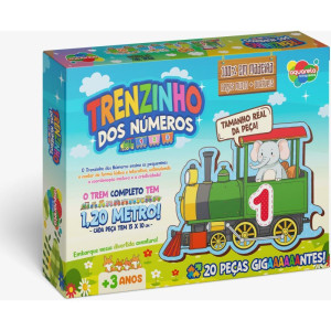 Quebra-cabeca Educativo Trenzinho Numeros 20pcs Madeir