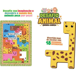 Quebra-cabeca Madeira Desafio Animal 22 Pecas-119680-67626