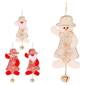 Boneco Noel Com Sino Blinblin 20x7 Cm Unidade