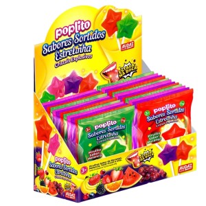 Pop Lito Sabores Sortidos Estrelinha 24 Unidades