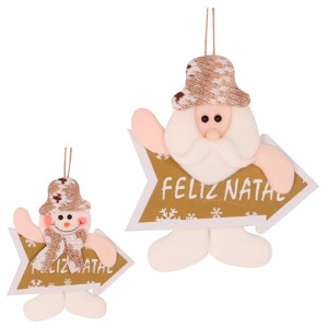 Família Royal Enfeite Noel Ou Boneco Com Placa 17 Cm Unidade