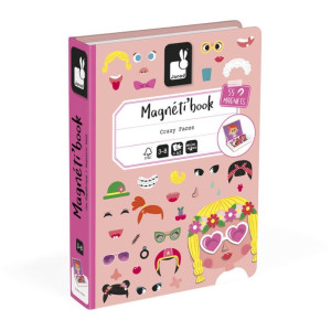 Livro Magnetico Infantil Crazy Faces Meninas 65 Pecas-123409-35027