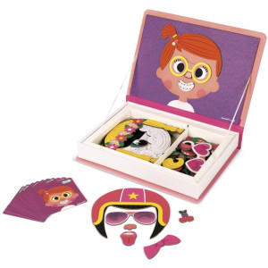 Livro Magnetico Infantil Crazy Faces Meninas 65 Pecas-123409-57156