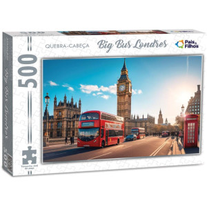 Quebra-cabeca Cartonado Big Bus Londres 500 Pecas-123428-96741