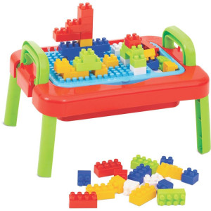 Brinquedo Para Montar Mesa Mercoblocks Unissex 64pcs