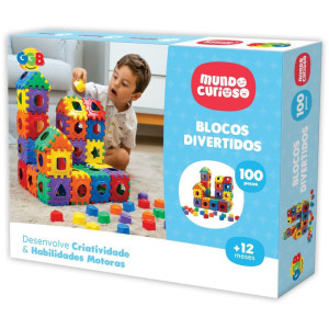 Brinquedo Educativo Blocos Divertidos 100 Pcs