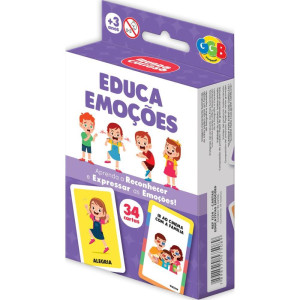 Jogo De Cartas Educa Emocoes 34 Cartas