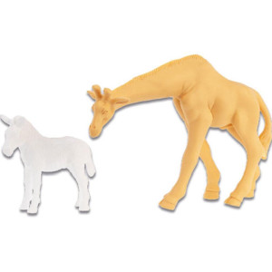 Boneco E Personagem Zebra E Girafa C/canetinha Lav-123454-25500