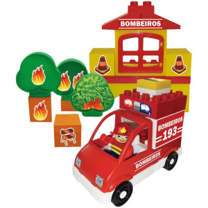 Brinquedo Para Montar Brincando De Bombeiros-119715-29191