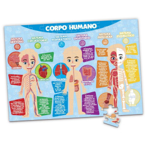 Brinquedo Pedagogico Corpo Humano 100 Pcs-119698-72005
