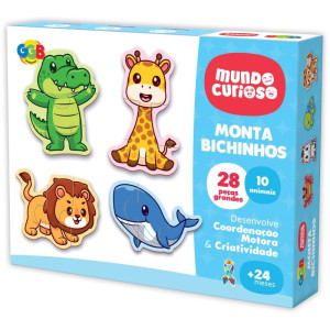Brinquedo Pedagogico Monta Bichinhos 28 Pcs-119705-21660