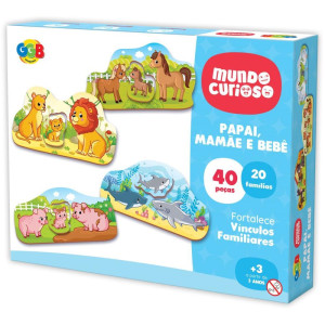 Brinquedo Pedagogico Papai, Mamae E Bebe 40 Pcs