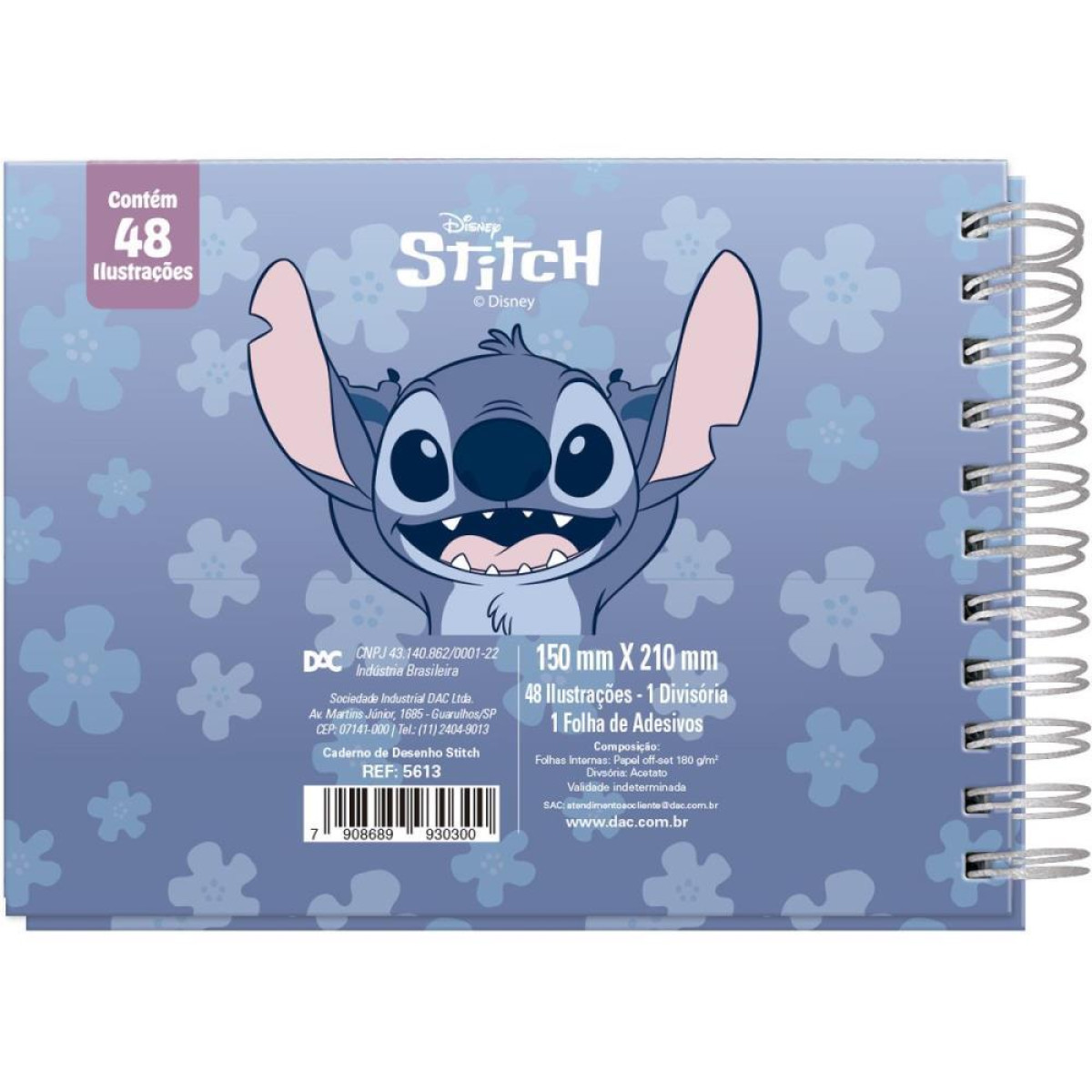 Livro De Colorir Stitch 48f. C/adesivos 180g-123487-18476