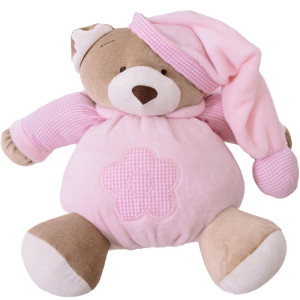Pelucia Urso Nino Rosa Bebe 22cm