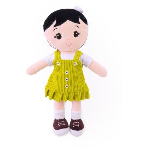 Boneca De Pelucia Gisele Vestido Verde 35cm