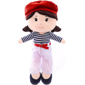 Boneca De Pelucia Maite Boina Vermelha 35cm