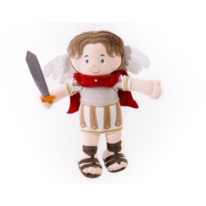 Boneca De Pelucia Religioso Sao Miguel 32cm