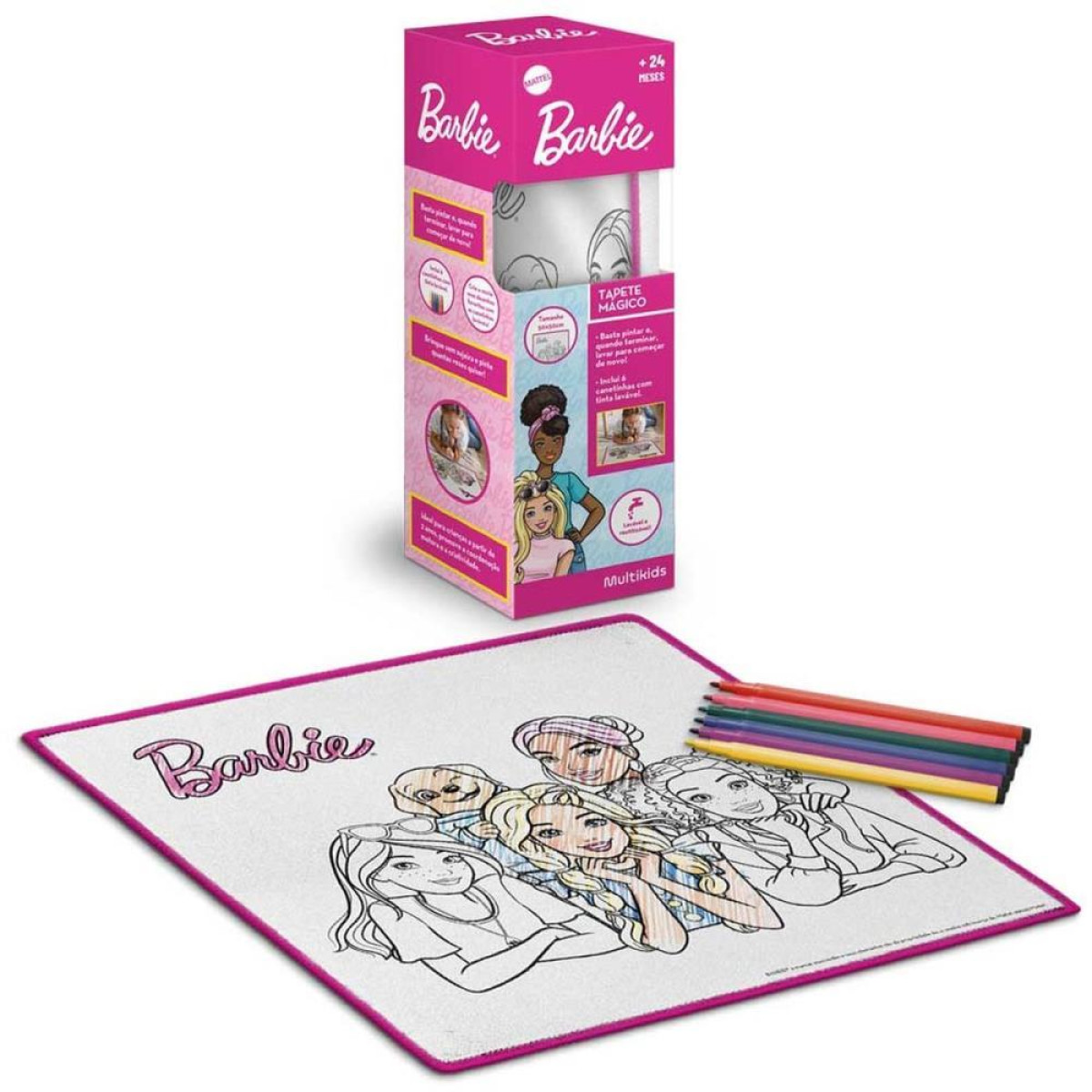 Brinquedo Para Colorir Tapete Mágico Acqua Barbie-119266-45260