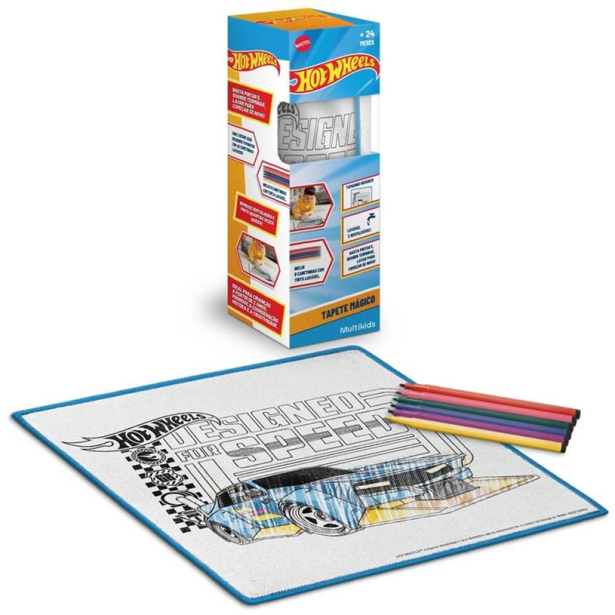 Brinquedo Para Colorir Tapete Mágico Aqua Hot Wheels-119267-95491