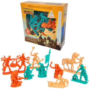 Miniatura Colecionavel Forte Apache Acampame.15indios
