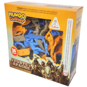 Miniatura Colecionavel Forte Apache Cowboy 24fig.2cav-123494-55491