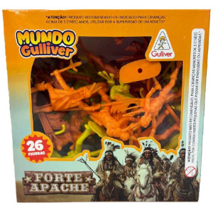 Miniatura Colecionavel Forte Apache Indios 24pc 2cav-123490-49053