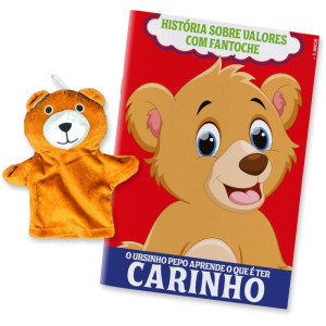 Livro Brinquedo Ilustrado Fantoche Urso