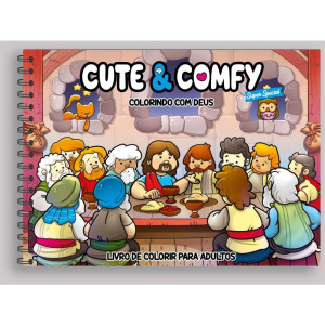 Livro De Colorir Cute E Comfy Colorindo C/deus