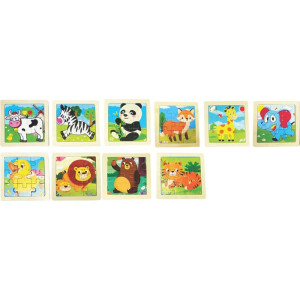 Quebra-cabeca Madeira Animais