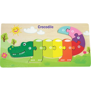 Quebra-cabeca Madeira Crocodilo
