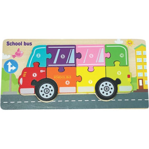 Quebra-cabeca Madeira Onibus