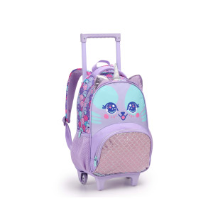 Mochila Infantil Feminina 16" Com Rodas | Diversos