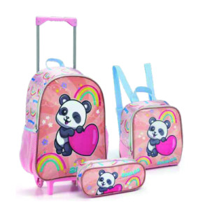 Mochila Infantil Feminina 17" Com Rodas | Diversos-42080-671-16336