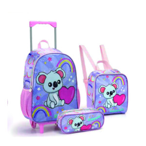 Mochila Infantil Feminina 17" Com Rodas | Diversos-42080-671-44084