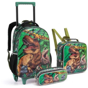 Kit Infantil Masculino | Mochila Infantil Com Rodas + Lancheira + Estojo