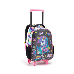 Mochila Infantil Feminina 17" Com Rodas-42175-57465