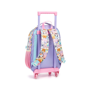 Mochila Infantil Feminina 17" Com Rodas + Lancheira | Diversos-42187-78744