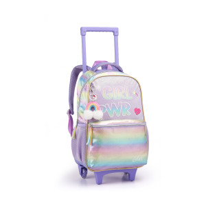 Kit Infantil Feminino | Mochila Infantil Com Rodas + Lancheira + Estojo