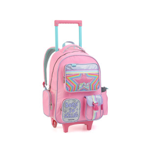 Mochila Infantil Feminina 17" Com Rodas-43212-74605