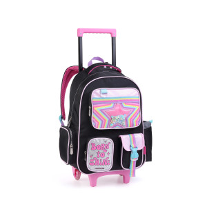 Mochila Infantil Feminina 17" Com Rodas