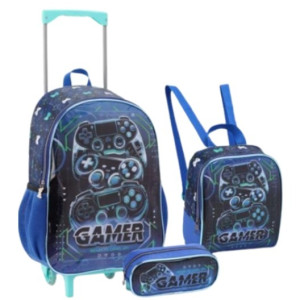 Mochila Infantil Masculina 16" Com Rodas-43231-899