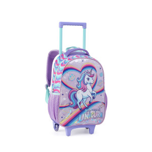 Kit Infantil Feminino | Mochila Infantil Com Rodas + Lancheira + Estojo