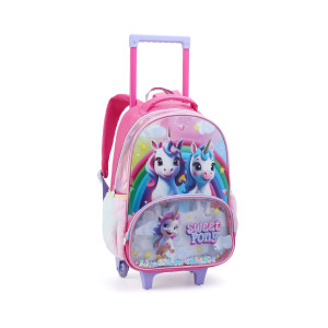 Kit Infantil Feminino | Mochila Infantil Com Rodas + Lancheira + Estojo-43265-64364
