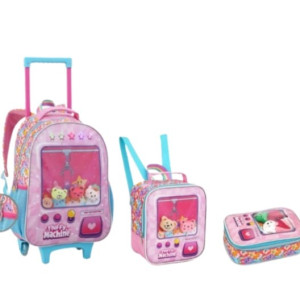 Mochila Infantil Feminina 17" Com Rodas-43273-329