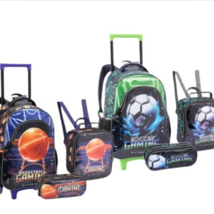 Mochila Infantil Masculina 17" Com Rodas-43311-319