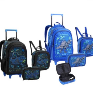 Mochila Infantil Masculina 17" Com Rodas-43315-258