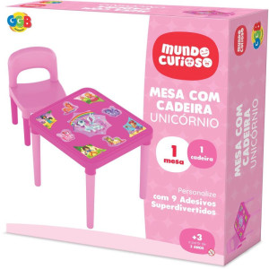 Mesinha/cadeira Unicornio C/adesivos-119769-73884